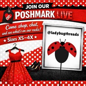 3/12 LIVE SHOW • SHOP • CHAT • SEE WHAT WE HAVE ON THE RACKS! 
XS - PLUS SIZE